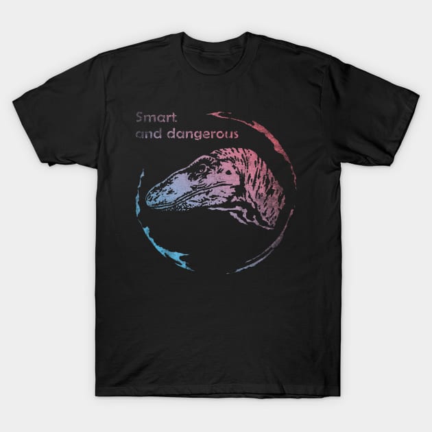 Smart Velociraptor Jurassic Dinosaur Vintage T-Shirt by Adult LGBTQ+ and Sexy Stuff